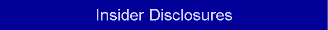 Insider Disclosures